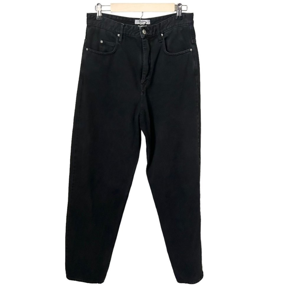 Isabel Marant Etoile Corsy Black High Rise Boyfriend Jeans - Picture 2 of 6
